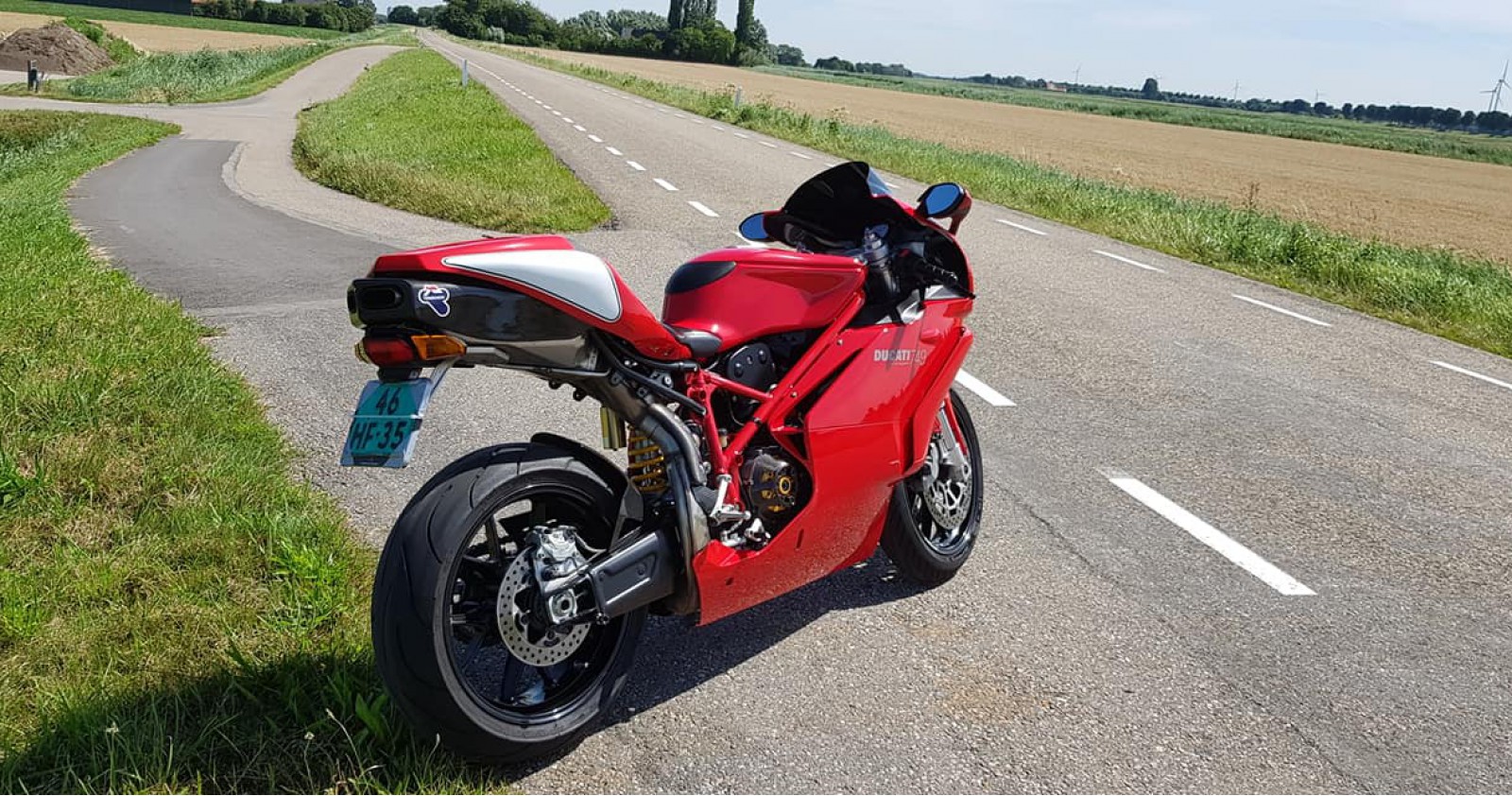 Testrit Ducati 749 (108pk 80nm) van onze motorvriend Ronald!